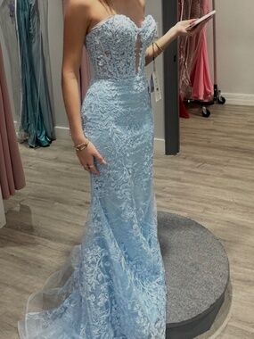 Sherri Hill Never Worn Prom Dress, Light Blue, Size 2